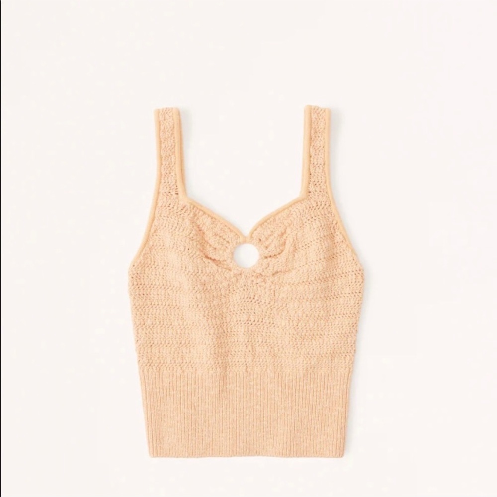 Abercrombie & Fitch crochet tank in Light Orange